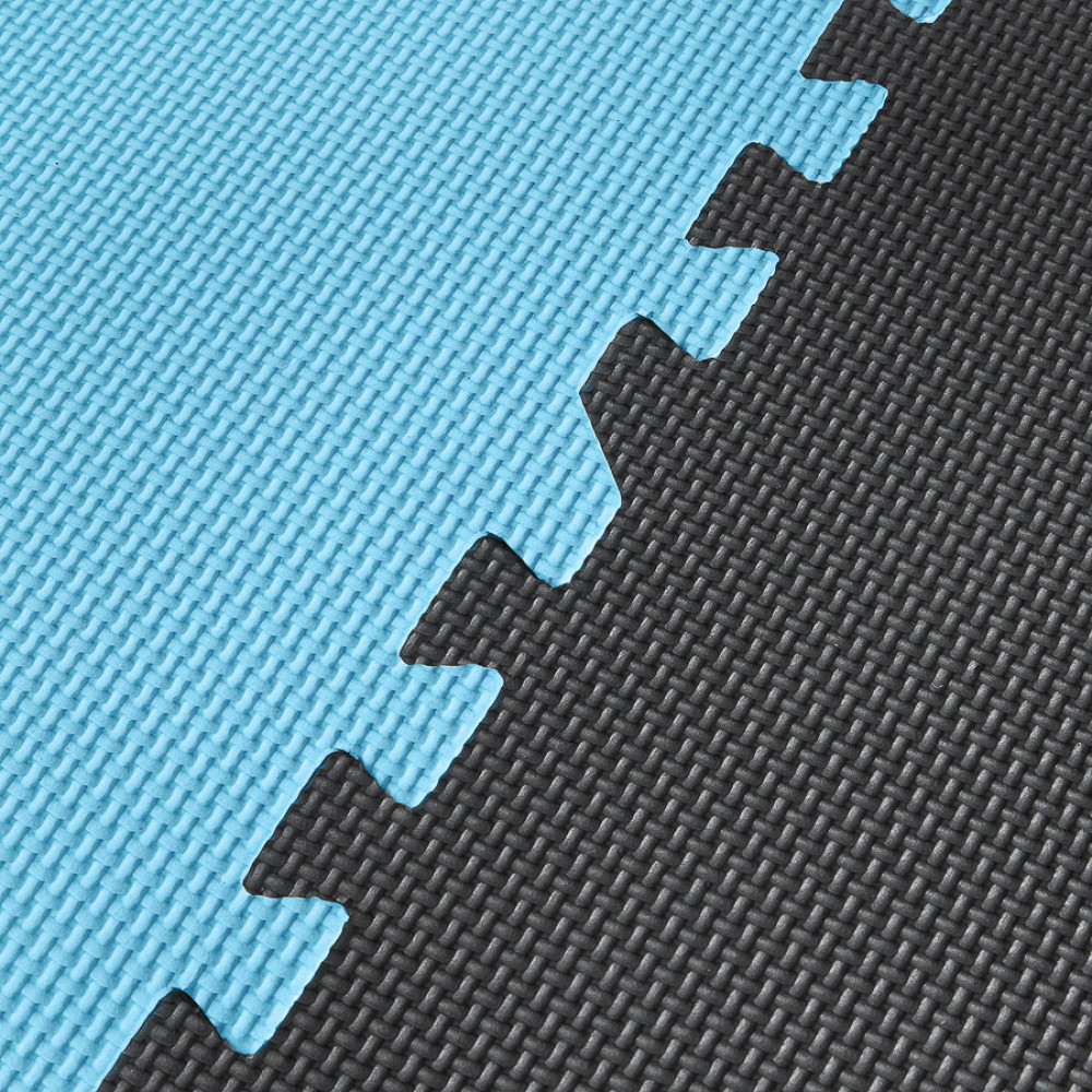Мат-пазл (ласточкин хвіст) 4FIZJO Mat Puzzle EVA 180 x 180 x 1 cм Black/Grey/Light Blue 4FJ0156
