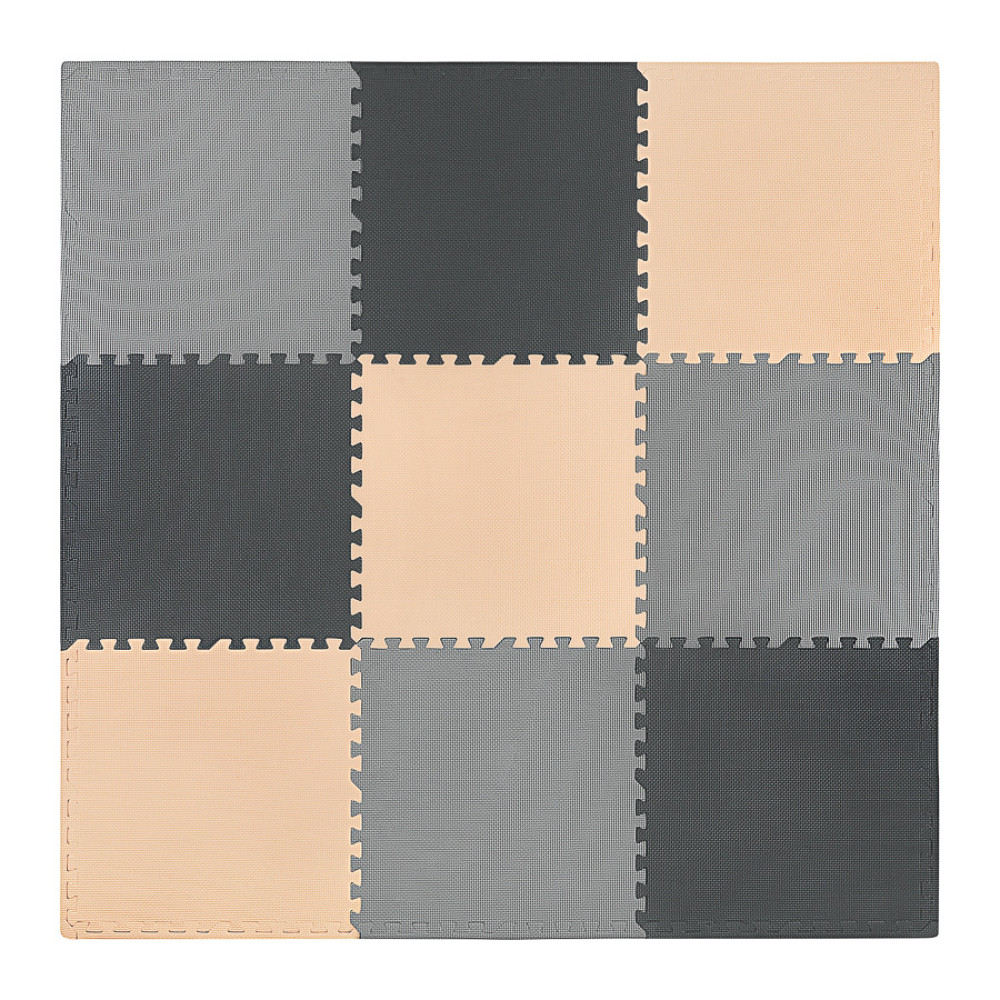 Мат-пазл (ласточкин хвіст) 4FIZJO Mat Puzzle EVA 180 x 180 x 1 cм Black/Grey/Biege 4FJ0158