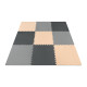 Мат-пазл (ласточкин хвіст) 4FIZJO Mat Puzzle EVA 180 x 180 x 1 cм Black/Grey/Biege 4FJ0158