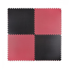 Мат-пазл (ласточкин хвост) 4FIZJO Mat Puzzle EVA 100 x 100 x 4 см Black/Red 4FJ0199