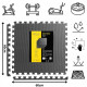 Мат-пазл (ласточкин хвіст) 4FIZJO Mat Puzzle EVA 180 x 120 x 1 cм 4FJ0387 Black (P-5907739310378)
