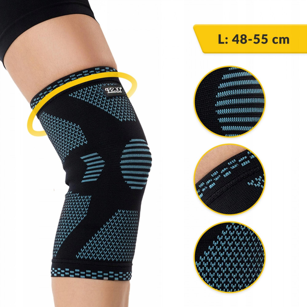 Фиксатор (бандаж) для колена 4FIZJO 1 шт 4FJ0448 Size L (P-5907739317841)