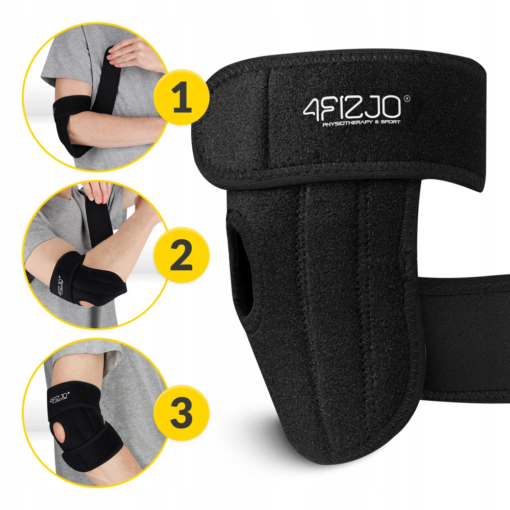 Фиксатор (бандаж) для локтевого сустава 4FIZJO MED 1 шт универсальный Black (P-5905973407380)