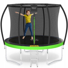 Батут с внутренней сеткой 4FIZJO Premium 8FT 252 см 4FJ0364 Black/Green (P-5907739314161)