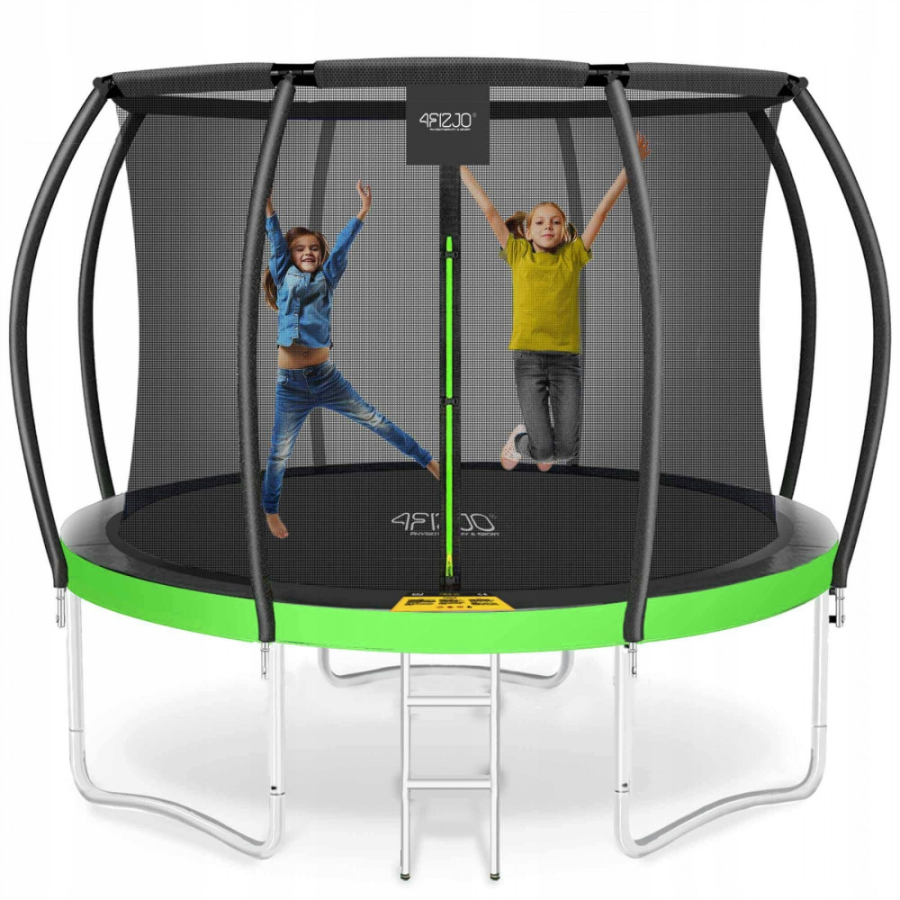 Батут із внутрішньою сіткою 4FIZJO Premium 10FT 312 см 4FJ0365 Black/Green (P-5907739314178)