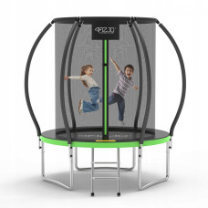 Батут с внутренней сеткой 4FIZJO Premium 6FT 183 см 4FJ0602 Black/Green (P-5907739319234)