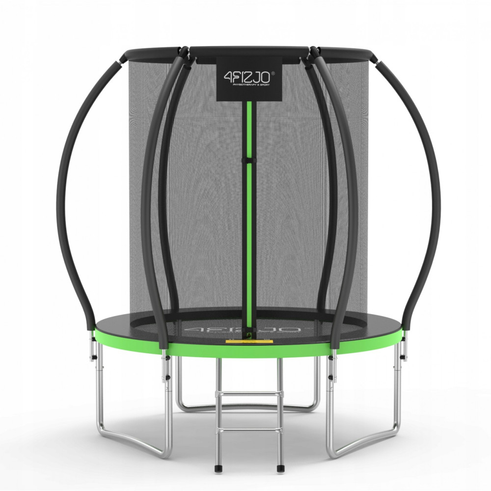 Батут с внутренней сеткой 4FIZJO Premium 6FT 183 см 4FJ0602 Black/Green (P-5907739319234)