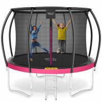 Батут із внутрішньою сіткою 4FIZJO Premium 8FT 252 см 4FJ0603 Black/Pink (P-5907739314550)