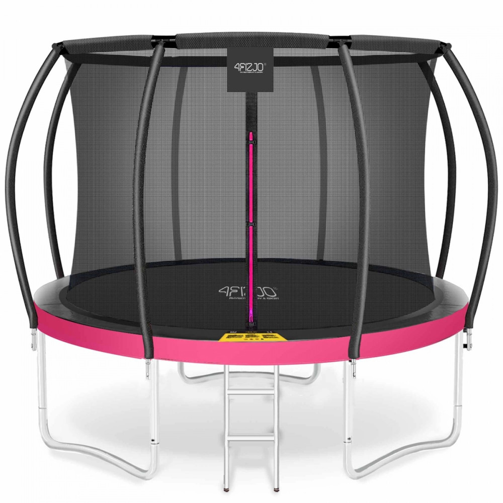 Батут із внутрішньою сіткою 4FIZJO Premium 8FT 252 см 4FJ0603 Black/Pink (P-5907739314550)