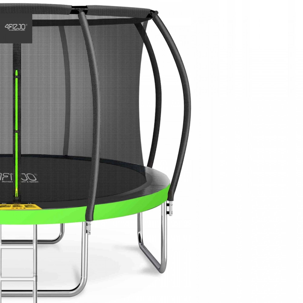 Батут с внутренней сеткой 4FIZJO Premium 12FT 374 см 4FJ0605 Black/Green (P-5907739314185)