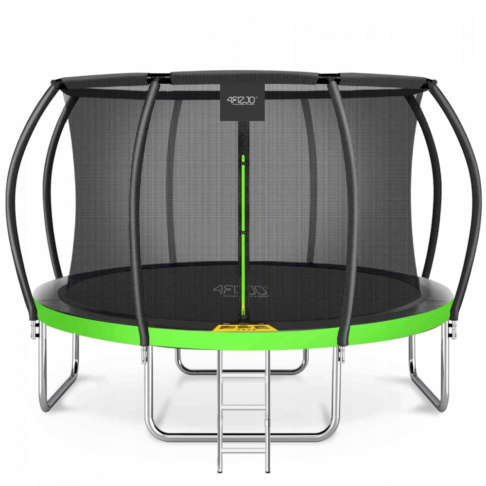 Батут із внутрішньою сіткою 4FIZJO Premium 14FT 435 см 4FJ0606 Black/Green (P-5907739314192)