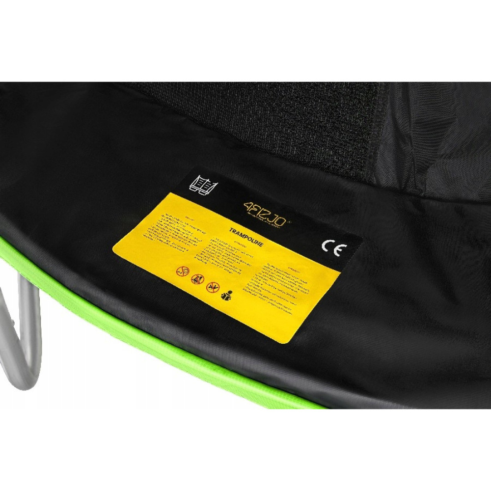 Батут із внутрішньою сіткою 4FIZJO Premium 14FT 435 см 4FJ0606 Black/Green (P-5907739314192)