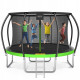 Батут із внутрішньою сіткою 4FIZJO Premium 14FT 435 см 4FJ0606 Black/Green (P-5907739314192)