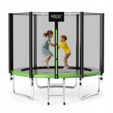 Батут с наружной сеткой 4FIZJO Classic 8FT 252 см Black/Green (P-5907739314123)
