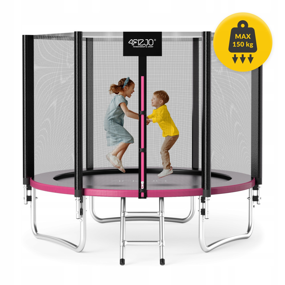 Батут с наружной сеткой 4FIZJO Classic 8FT 252 см Black/Pink (P-5907739314536)