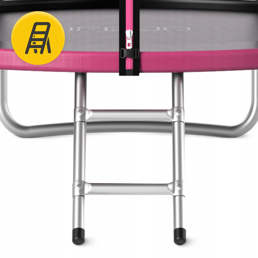 Батут с наружной сеткой 4FIZJO Classic 8FT 252 см Black/Pink (P-5907739314536)