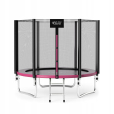 Батут с наружной сеткой 4FIZJO Classic 8FT 252 см Black/Pink (P-5907739314536)