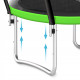 Батут із внутрішньою сіткою 4FIZJO PRO 16FT 496 см Black/Green (P-5907739319241)