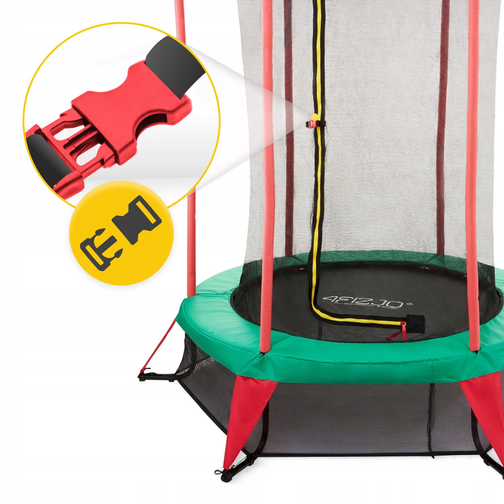 Батут детский для дома 4FIZJO Kids 140 см Green/Red (P-5907739319456)