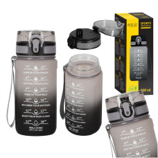 Бутылка для воды спортивная 4FIZJO 500 мл 4FJ0627 Grey/Black (P-5905973400725)