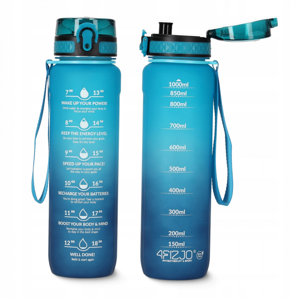Бутылка для воды спортивная 4FIZJO 1000 мл 4FJ0631 Sky Blue/Blue (P-5905973400763)