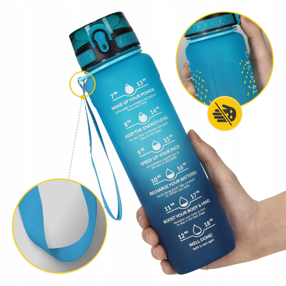 Бутылка для воды спортивная 4FIZJO 1000 мл 4FJ0631 Sky Blue/Blue (P-5905973400763)