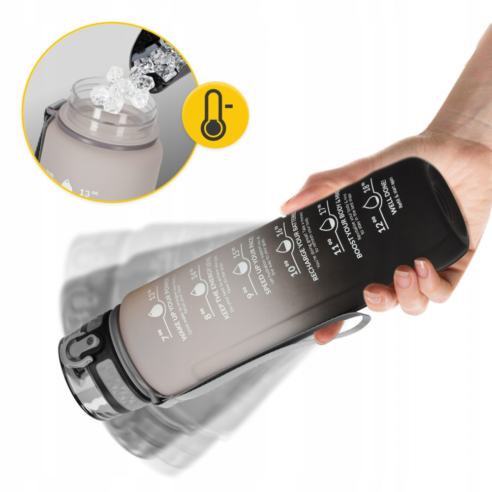 Пляшка для води спортивна 4FIZJO 1000 мл 4FJ0632 Grey/Black (P-5905973400756)