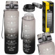 Пляшка для води спортивна 4FIZJO 1000 мл 4FJ0632 Grey/Black (P-5905973400756)