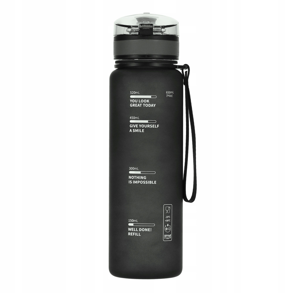 Бутылка для воды спортивная 4FIZJO 650 мл Black (P-5905973403733)
