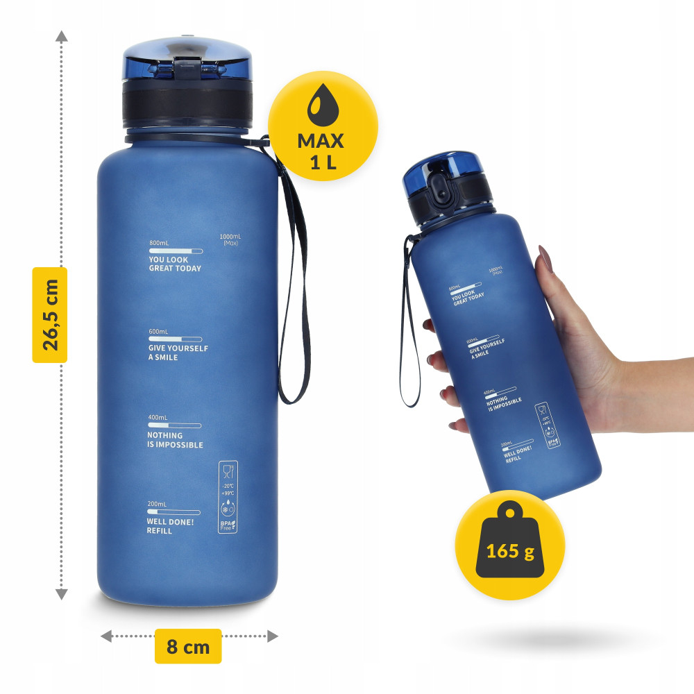 Бутылка для воды спортивная 4FIZJO 1000 мл Blue (P-5905973403771)