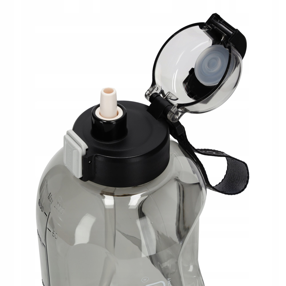 Пляшка для води спортивна 4FIZJO 2000 мл Grey (P-5905973403825)