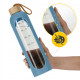 Пляшка для води спортивна 4FIZJO 1000 мл скляна Blue (P-5905973403894)
