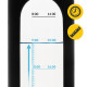 Бутылка для воды спортивная 4FIZJO 750 мл стеклянная Black (P-5905973404174)