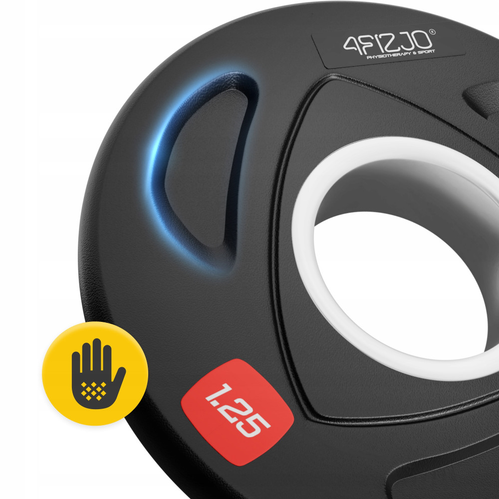Диск олимпийский 4FIZJO 2 x 1.25 кг 51 мм металлический, прорезиненный Black (P-5905973401258)