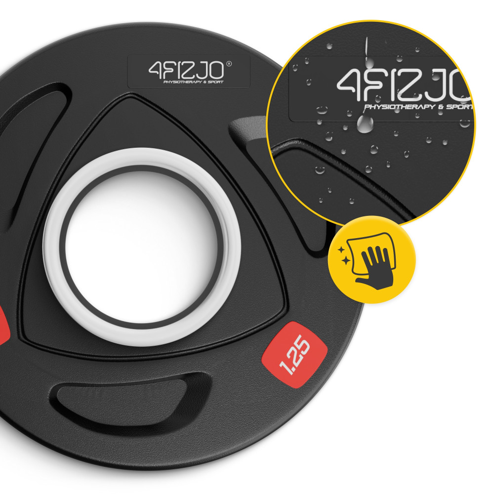 Диск олимпийский 4FIZJO 2 x 1.25 кг 51 мм металлический, прорезиненный Black (P-5905973401258)