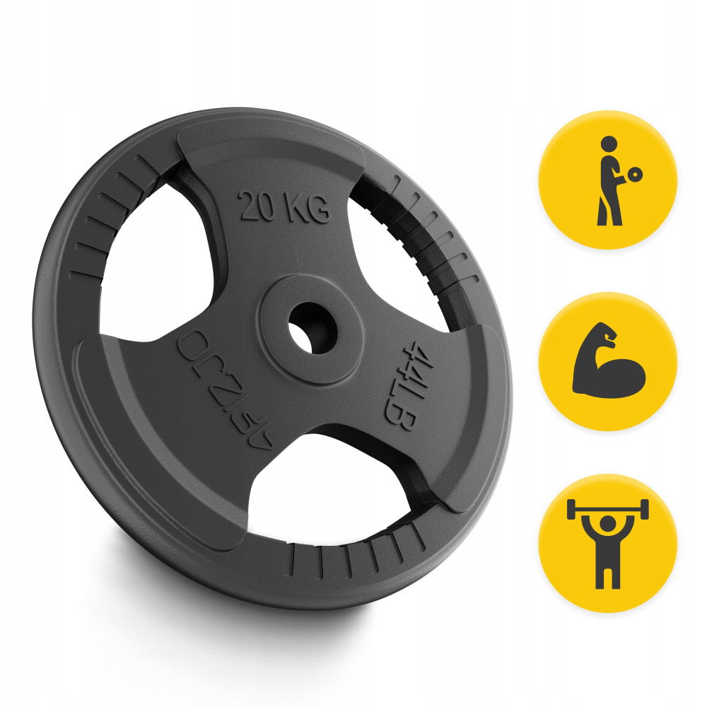 Диск металевий 4FIZJO 20 кг 26 мм Black (P-5905973401395)
