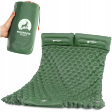 Коврик (каремат) надувной Mountain Goat 200 x 120 x 7 см двухместный со встроенным насосом Navy Green (P-5905973403573)