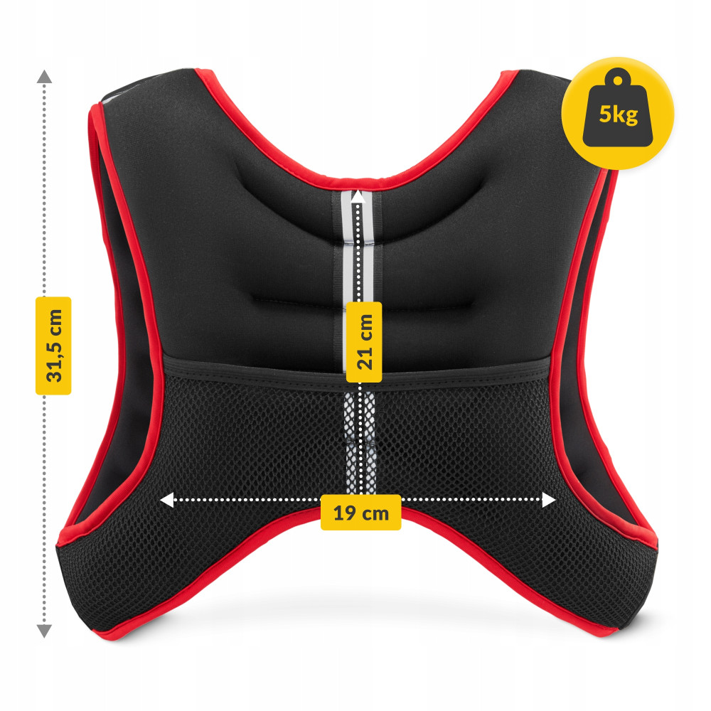 Жилет-обтяжувач для тренувань 4FIZJO 5 кг Black/Red (P-5905973402156)