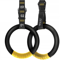 Гімнастичні кільця 4FIZJO з ABS пластику, регульовані Black/Yellow (P-5905973406109)