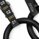 Гімнастичні кільця 4FIZJO з ABS пластику, регульовані Black/Yellow (P-5905973406109)