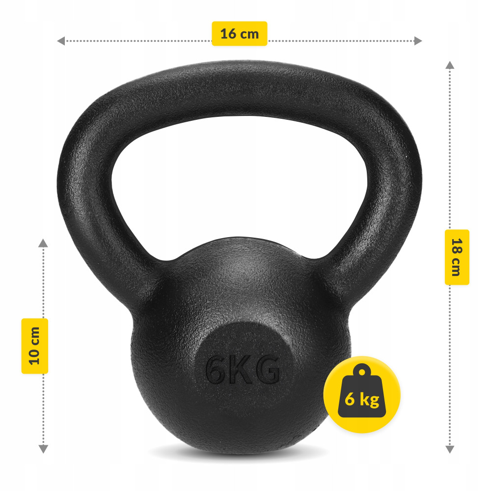 Гиря металлическая 4FIZJO 6 кг Black (P-5907739319814)
