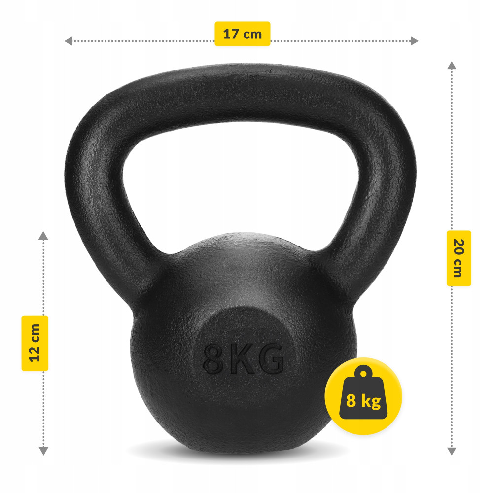 Гиря металева 4FIZJO 8 кг Black (P-5907739319821)