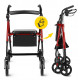 Роллер для ходьбы 4FIZJO складной, с сумкой Black/Red (P-5905973406901)