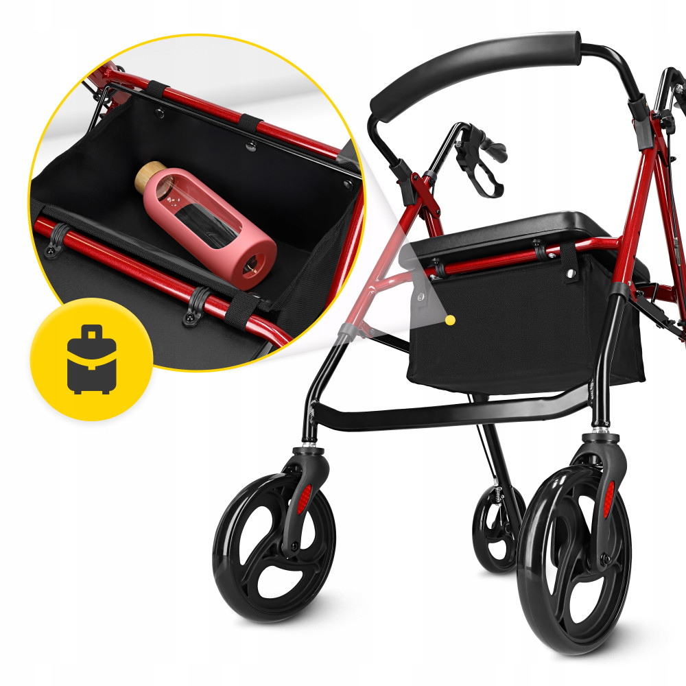 Роллер для ходьбы 4FIZJO складной, с сумкой Black/Red (P-5905973406901)