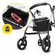 Роллер для ходьби 4FIZJO складний, зі сумкою Black/Silver (P-5905973406918)