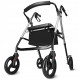 Роллер для ходьби 4FIZJO складний, зі сумкою Black/Silver (P-5905973406918)