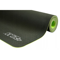 Коврик (мат) для йоги и фитнеса 4FIZJO TPE 6 мм Black/Green 4FJ0032