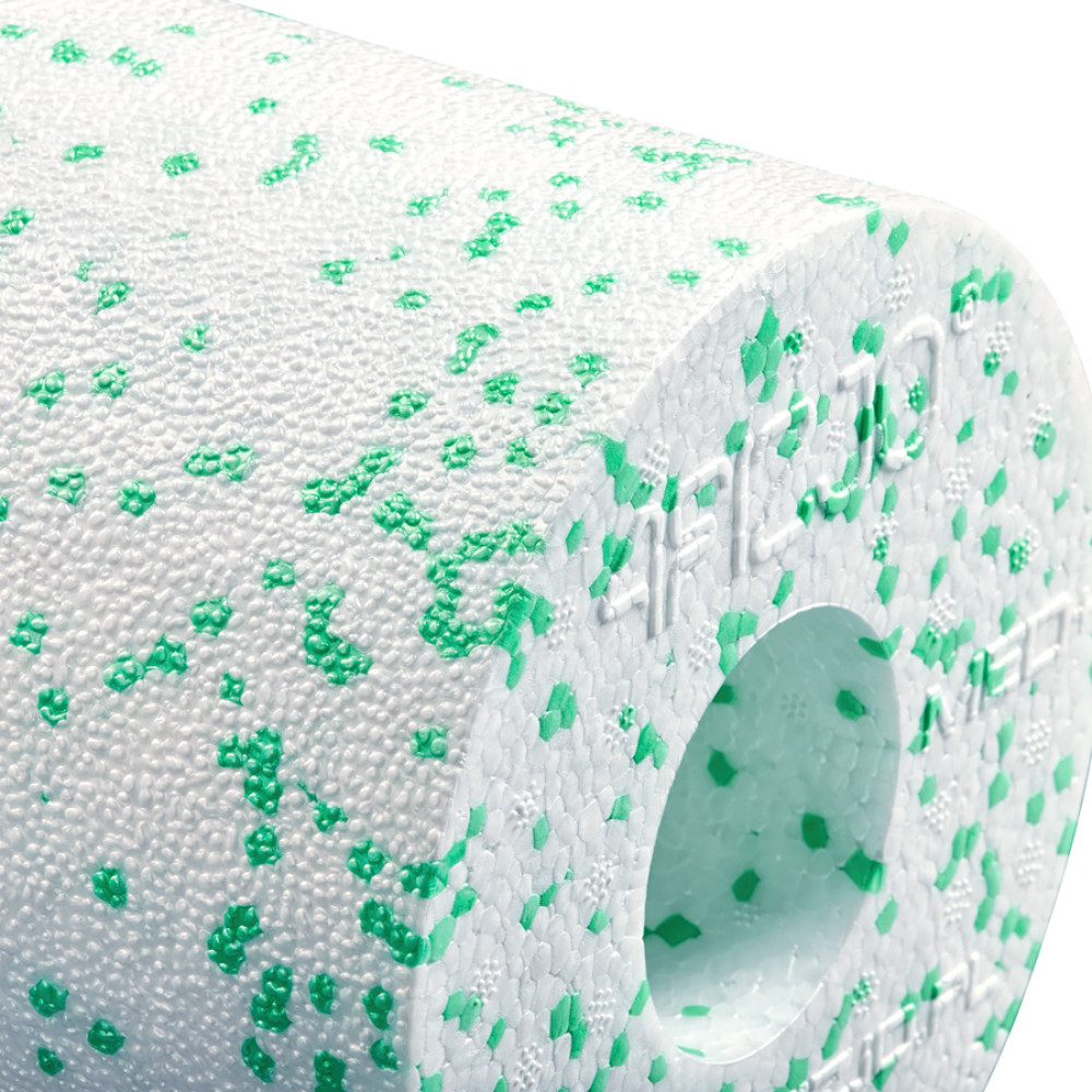 Масажний ролик (валик, роллер) гладкий 4FIZJO EPP MED+ 33 x 14 см 4FJ0053 White/Green