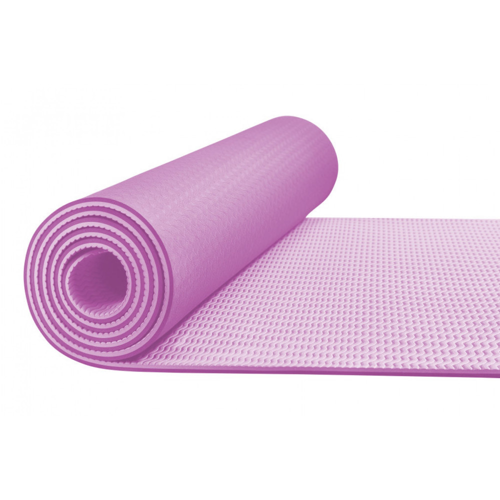 Коврик (мат) для йоги та фітнесу 4FIZJO TPE 6 мм Pink/Purple 4FJ0143