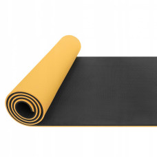 Коврик (мат) для йоги и фитнеса 4FIZJO TPE 1 см Orange/Black 4FJ0201